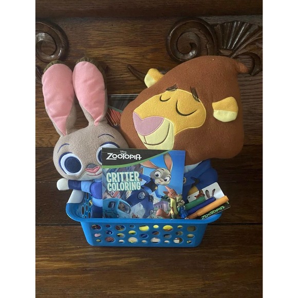 Zootopia Gift Basket Plush Pillow Characters Action Figures Sticker Book - Picture 10 of 10